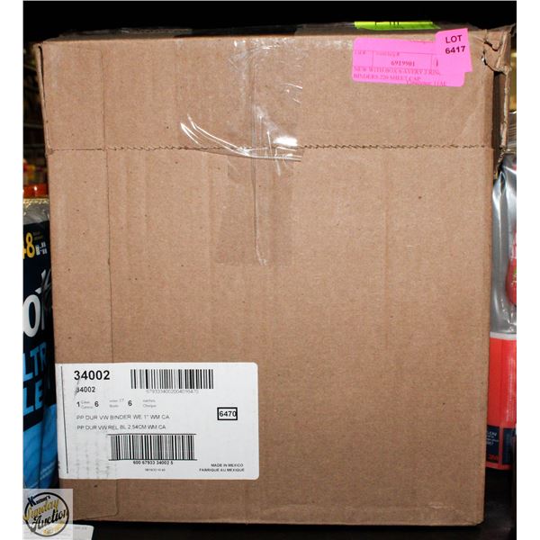 NEW WITH BOX 6 AVERY 3 RING BINDERS 220 SHEET CAP