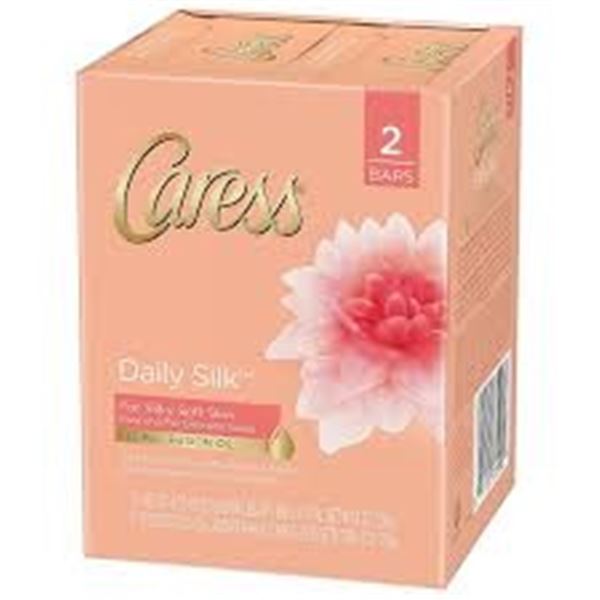 NEW 106G CARESS DAILY SILK WHITE PEACH BEAUTY BARS