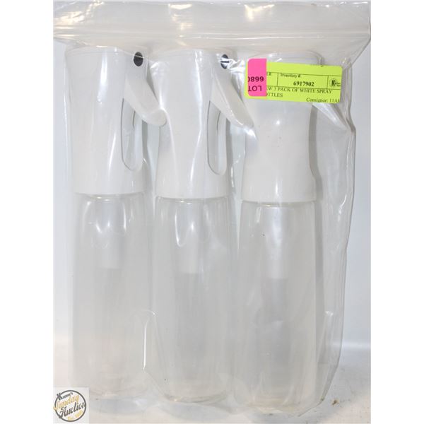 NEW 3 PACK OF WHITE SPRAY BOTTLES