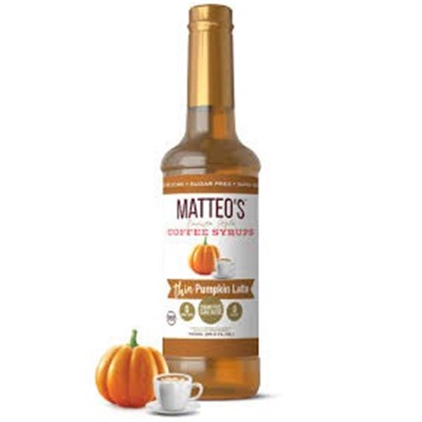 NEW 2 X 750ML MATTEOS COFFEE SYRUP PUMPKIN PRALINE