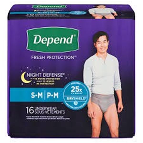 NEW 16 UNDERWEAR DEPEND FRESH PROTECTION NIGHT DEF