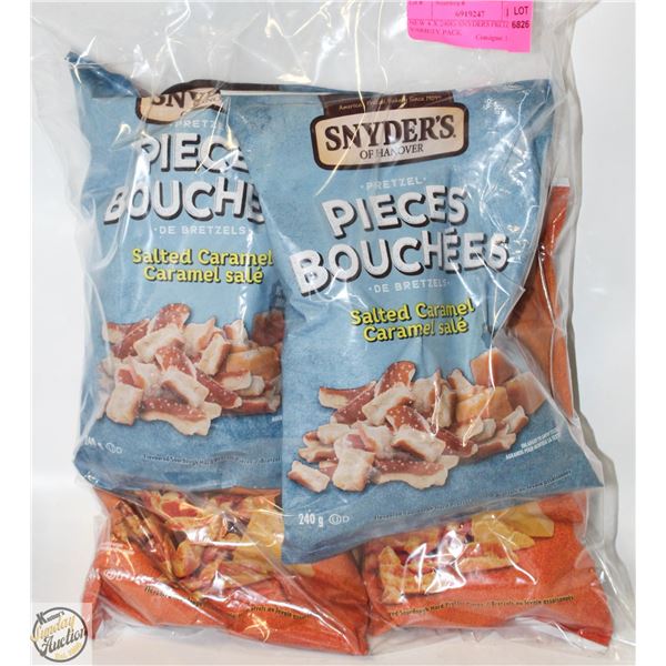 NEW 4 X 240G SNYDERS PRETZELS VARIETY PACK