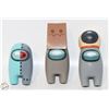 Image 1 : NEW REPACKED AMONG US 3 CREWMATE TOYS