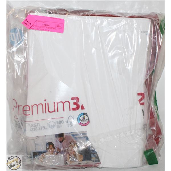 NEW 500 SHEETS PREMIUM 3 PRINTER PAPER 8.5 X 11"