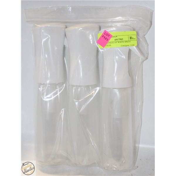 NEW 3 PACK OF WHITE SPRAY BOTTLES