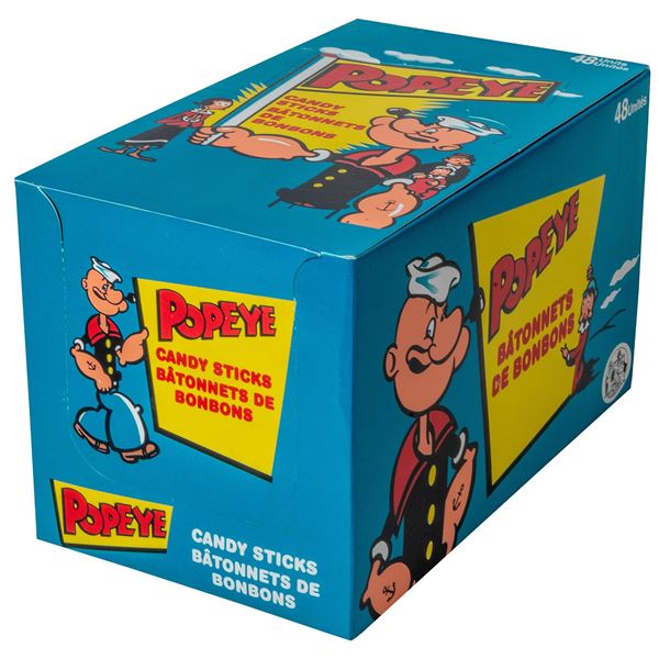NEW REPACKED 48 UNITS POPEYE CANDY STICKS