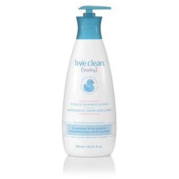 NEW 750ML LIVE CLEAN BABY SHAMPOO & WASH