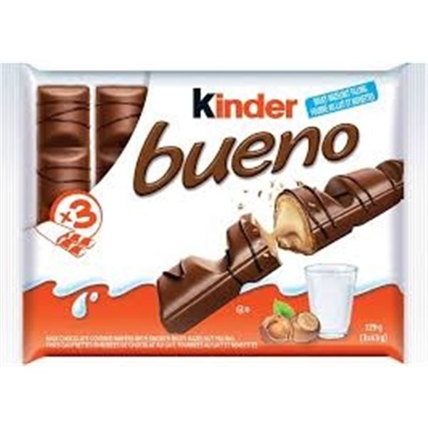 NEW 129G KINDER BUENO MILK CHOCOLATE WAFERS