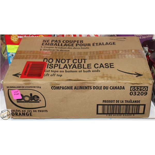 NEW 6 4 PACKS X 123G DOLE FRUIT JUICE GELS ORANGE