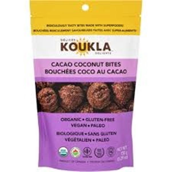 NEW 150G KOUKLA CACAO COCONUT BITES