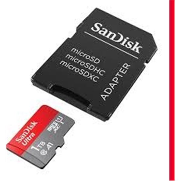 NEW SANDISK 1TB MICROSDXC 1 CARD WITH ADAPTER