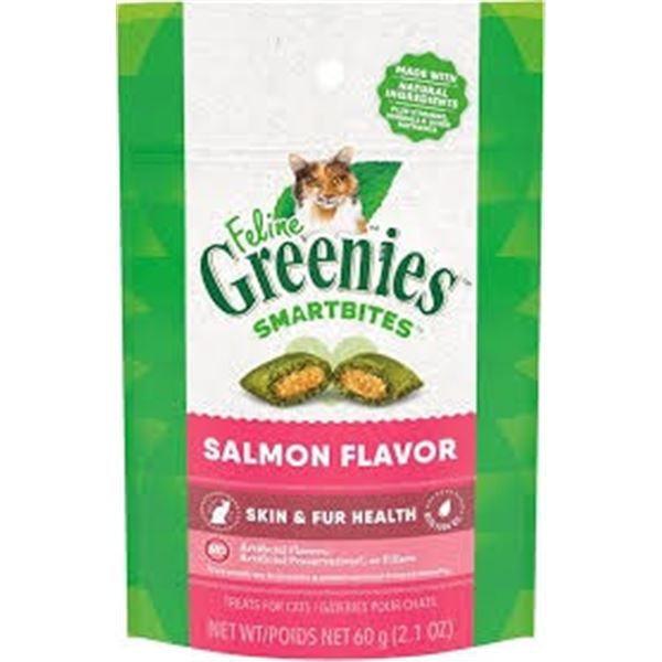 NEW 60G FELINE GREENIES CAT TREATS SALMON