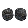 Ujjain, (1 century BC), Three Headed Shiva Type, Copper Unit, 2.17 gms