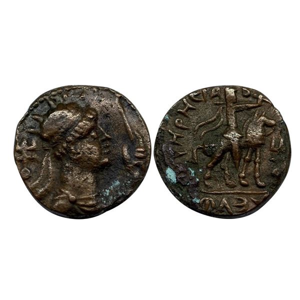 Kushanas Dynasty, Soter Megas alias Vima Takto (c. 90-113 AD), Copper Drachma, 7.97 gms