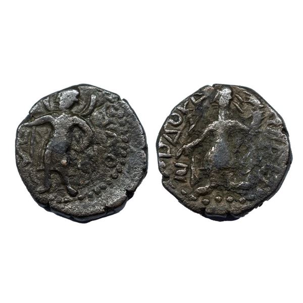 Kushanas, Kanishka I (c. 127-158 AD), Copper 1/4 Drachma, 4.29 gms