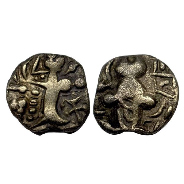 Karkota Dynasty, Kashmir, Pratapaditya (7th Century AD), Debased Gold Dinara, 7.20 gms.