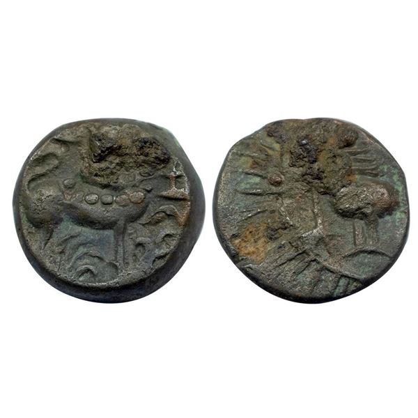 Deccan, (5th-6th Century AD), Vishnukundin Fabric, Copper Alloy Heavy Unit, 9.33 gms