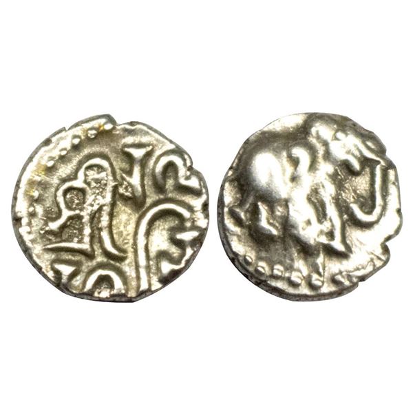 Chalukyas of Gujarat, Ranahasti (10th-11th Century AD), Silver Dramma, 0.52 gms.