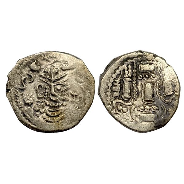Hindu Medieval, Indo Sassanian type, Anonymous issue from NW India, (7th-8th Century AD), Billon Uni