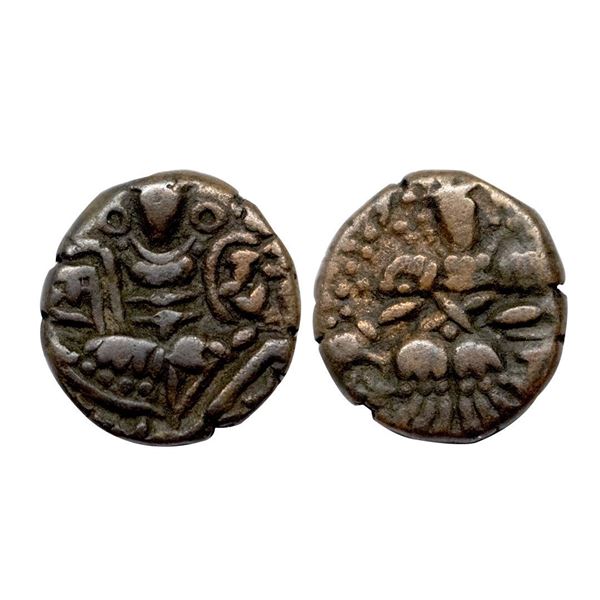 Hindu Rulers, Kashmir, Didda Rani (979-1003 AD), Copper Unit, 5.92 gms.