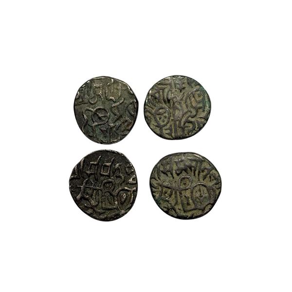 Medieval, Set of 2 coins, Chauhans of Ajmer and their Delhi Governor Chahada (1172-1191 AD), Billon