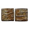 Akbar (AH 963-1014, 1556-1605 AD), Silver Square Rupee, 11.44 gms, Mintless Type, Jalla Jalalahu, Ye