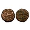 Akbar (AH 963-1014, 1556-1605 AD), Copper ½ Dam, 10.23 gms, Agra Mint.