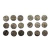 Akbar (AH 963-1014, 1556-1605 AD), Set of 9, Silver Rupee, 11.29g,11.38g,11.24g,11.12g,11.39g,11.26g