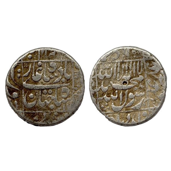 Shah Jahan (AH 1037-1068, 1628-1658 AD), Silver Rupee, 11.40 gms, Surat Mint, KM # 235.23.
