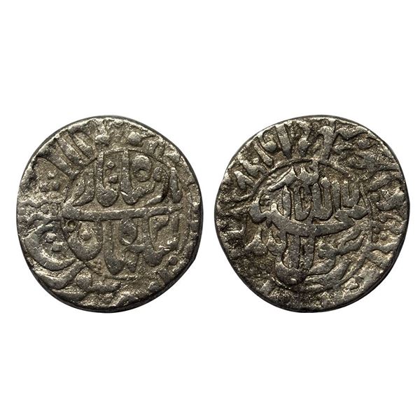 Shah Jahan (AH 1037-1068, 1628-1658 AD), Silver Rupee, 11.08 gms, Surat Mint, KM # 228.5.