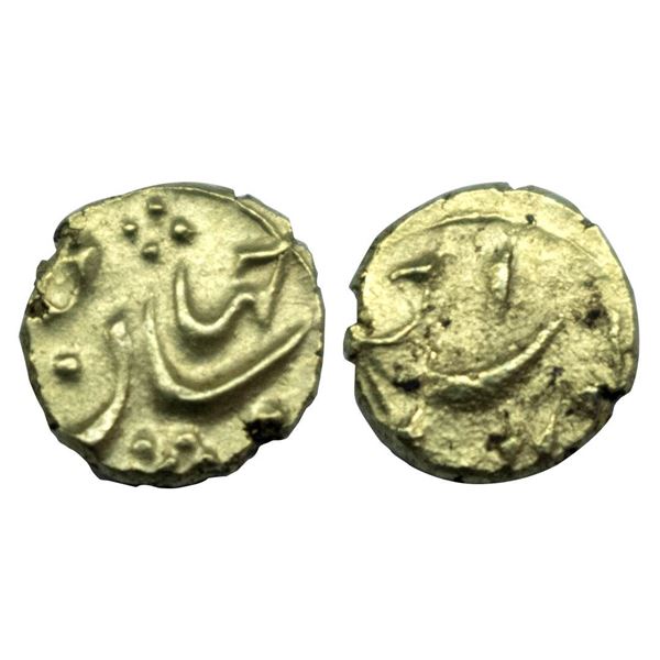 Jahandar Shah (AH 1124, 1712 AD), Gold Fanam, 0.36 gms