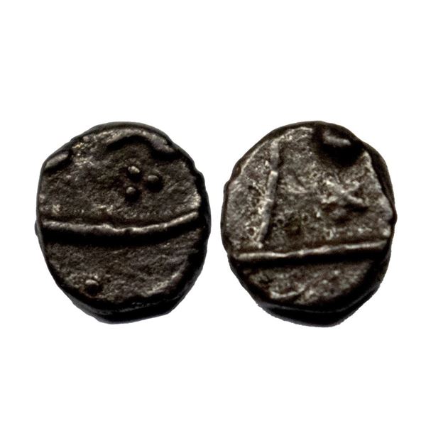 Muhammad Shah (AH 1131–1161, 1719–1748 AD), Silver 1/32 Rupee, 0.38 gms,