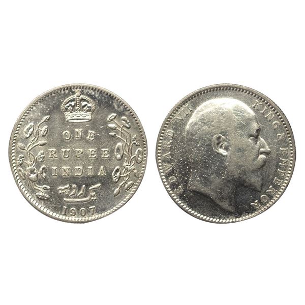 Edward VII, Silver Rupee, 1907, Bombay Mint.