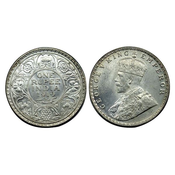 George V, 1919, Silver Rupee, Bombay Mint.
