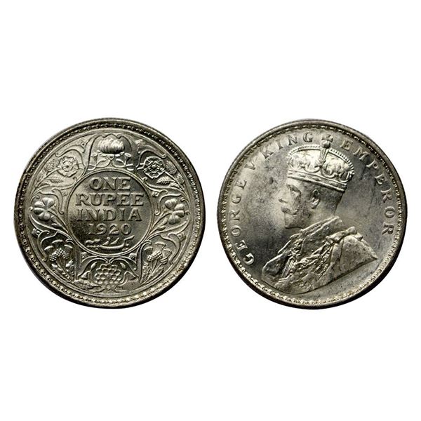 George V, Silver Rupee, 1920, Calcutta Mint
