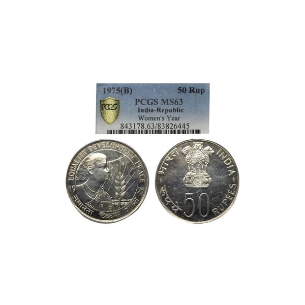 50 Rupee, 1975, Bombay Mint, Commemorative Issue, ‘F.A.O. - Equality Development Peace[x=#8
