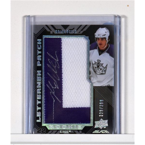 Hockey Cards - 1 Brian Boyle Letterman Patch RC