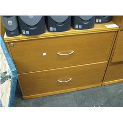 Oak 2 Drawer File Cabinet