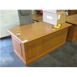 Oak L-shape Executive Desk