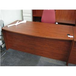 Cherry Bowfront Executive Desk