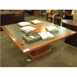 Mahogany Inlay Square Conference Table