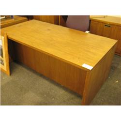 Walnut Double Pedestal Desk C/w Credenza