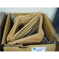 Box Of Wooden Hangers