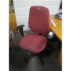 Red High Back Multi - Lever Task Chair