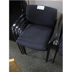 4 -  Black Stacking Chairs