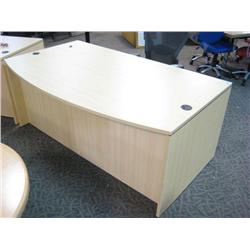 Maple Bowfront Double Pedestal