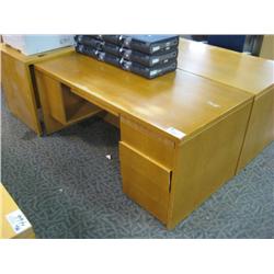 Maple Double Pedestal Desk