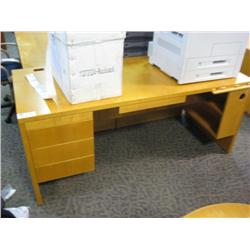 Maple Single Pedestal Desk