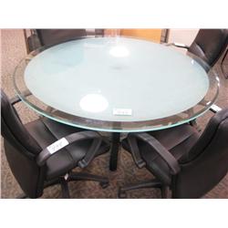 Round Glass Conference Table