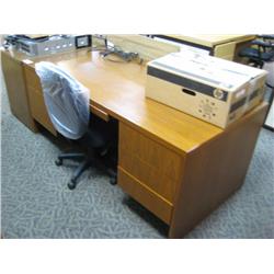 Cherry Double Pedestal Desk